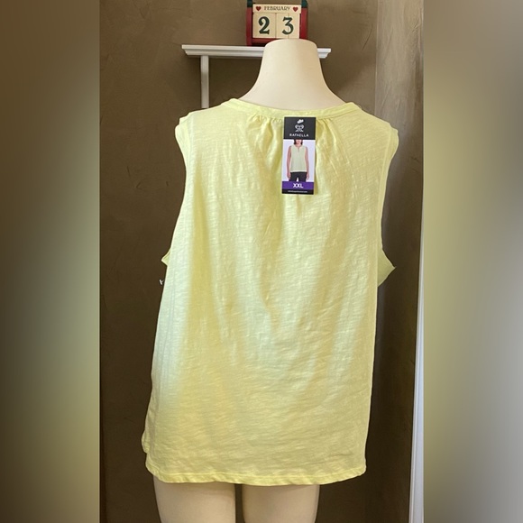NWT Rafaella Yellow Tank Top Lace Trim Sleeveless MSRP $59 Women’s Size XXL - Picture 8 of 11